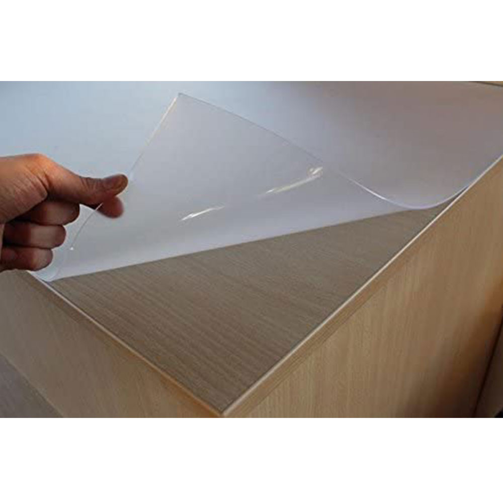 TEXMAXX® Tischfolie transparent 2mm mit abgeschrägter Kante/Tischschutz  transparent versch. Größen und Wunschmaß/Tisch Schutzfolie transparent/Folie  für Tisch aus PVC - 90 cm x 160 cm : : Küche, Haushalt & Wohnen